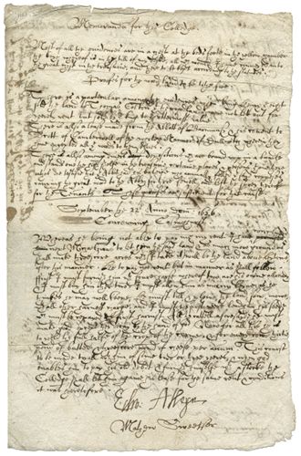 Alleyn's memorandum on Dulwich College